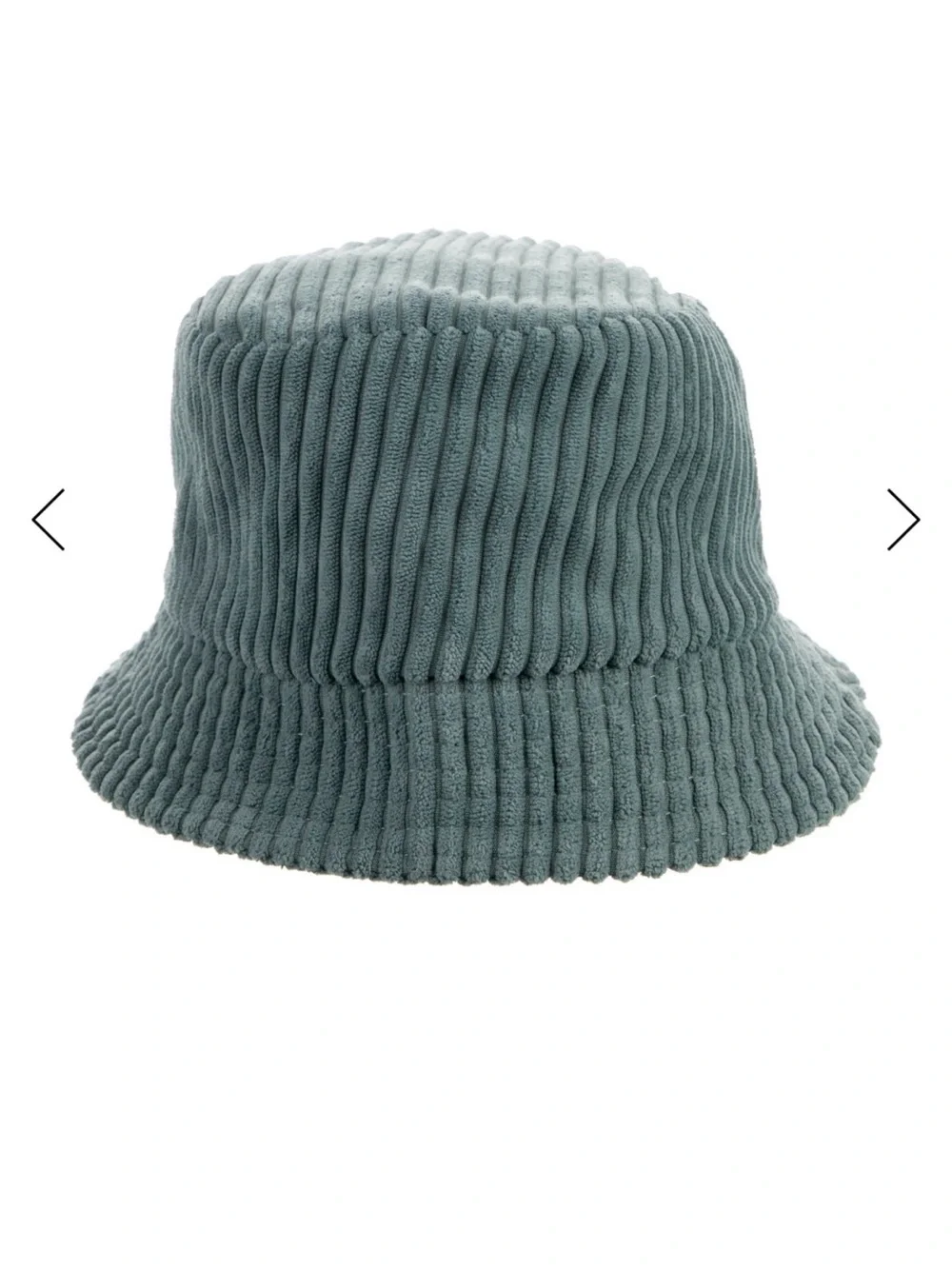 Isabel Marant Ribbed Soft Teal Corduroy Bucket Hat in Dusty Sage